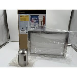A4 Portrait Barrier Post Top‎ Sign Holder Stainless Steel